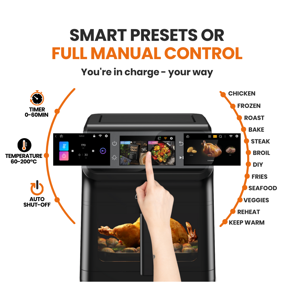 best air fryer new zealand optimum healthyfry3.0 big touchscreen display