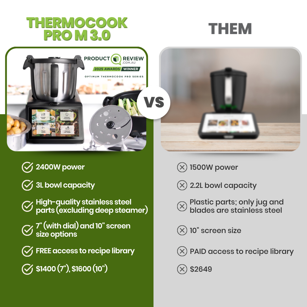thermocook pro m 3.0 best thermocooker multicooker australia thermomix competitor reviews