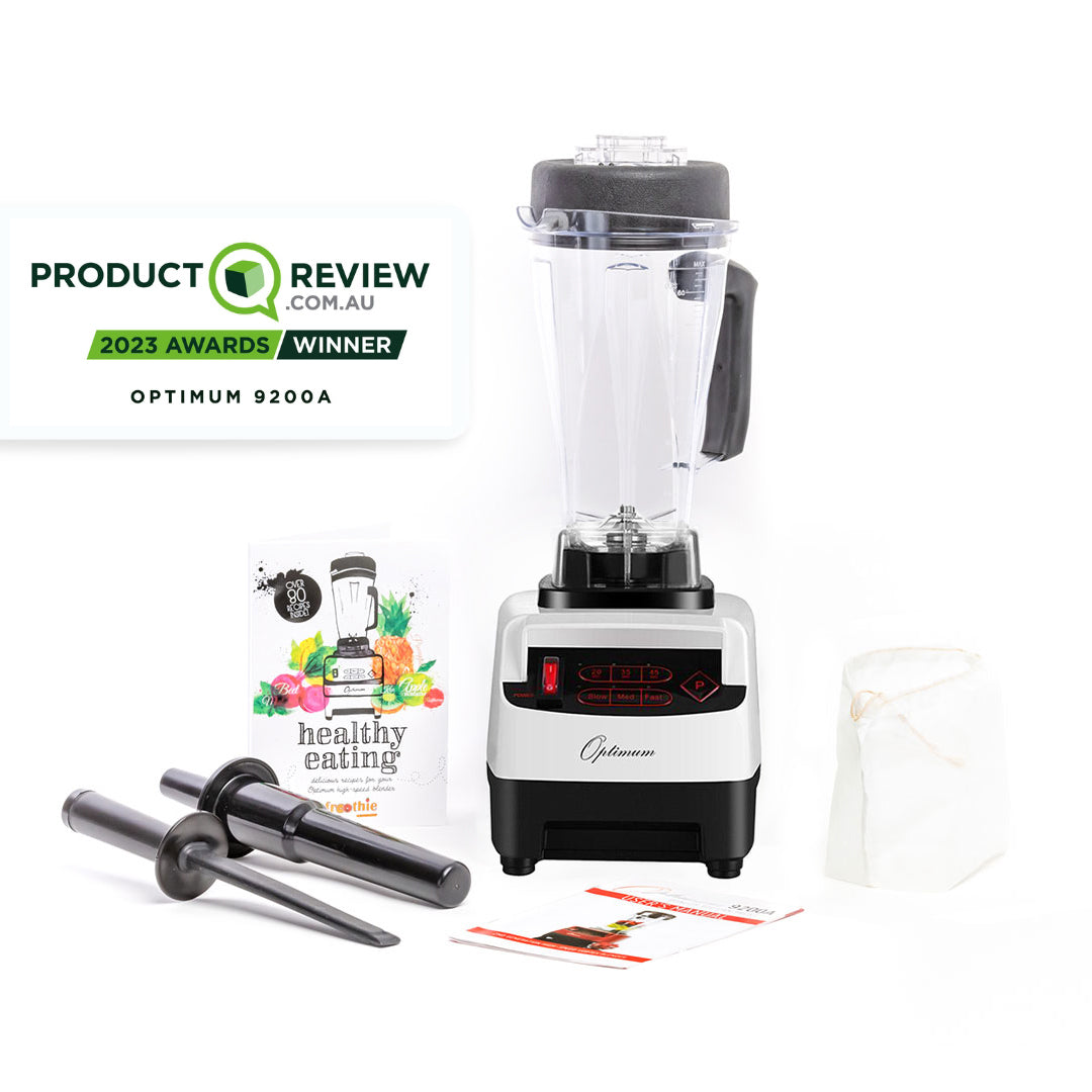 froothie best high speed blender optimum 9200A award winner powerful 2611 watts, white