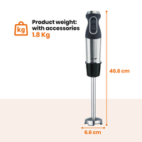 Thumbnail for best stick blender new zealand hand immersion blender set safety power button