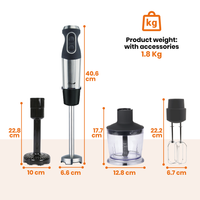 Thumbnail for best stick blender new zealand hand immersion blender set safety power button