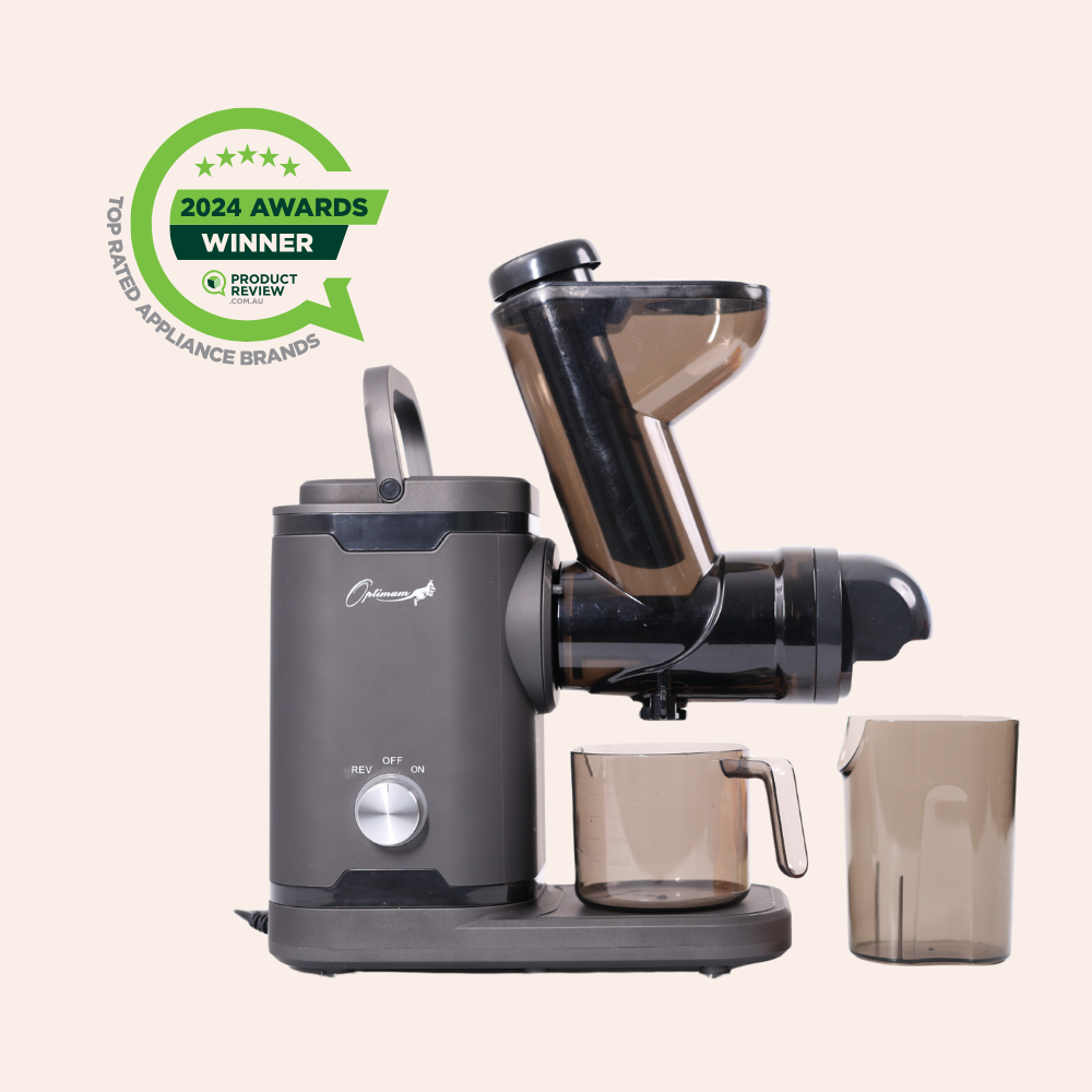optimum h3000 essential big mouth horizontal double chute juicer best in australia award winner