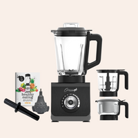 Thumbnail for optimum 9400 essential food blender smoothie drink maker with glass jug black  garlic peeler bpa free plastic jug stainless steel jug