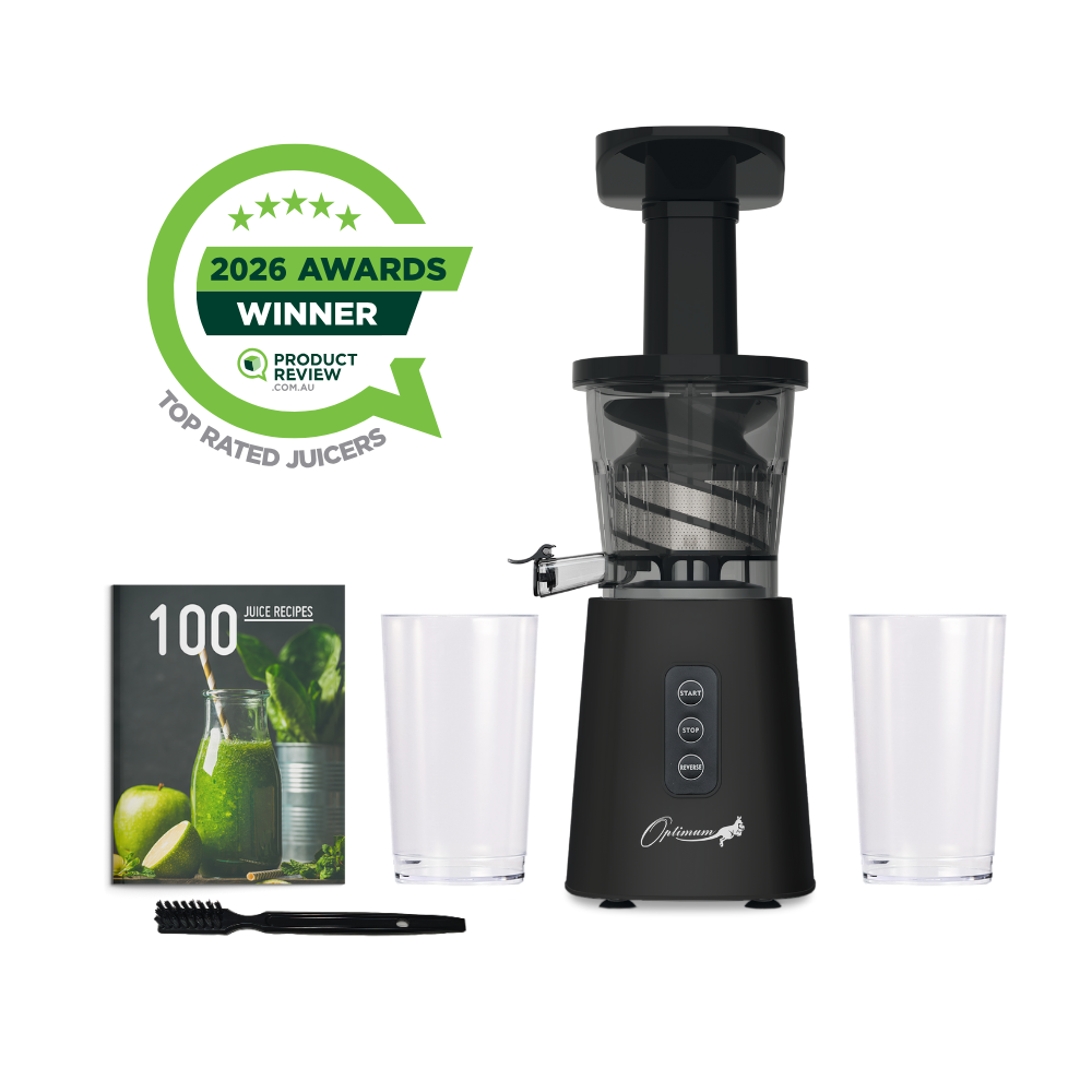 best juicer new zealand optimum 600m  black slow juicer cold press compact hurom kuvings mod competitor citrus juicer productreview award winner juicers 