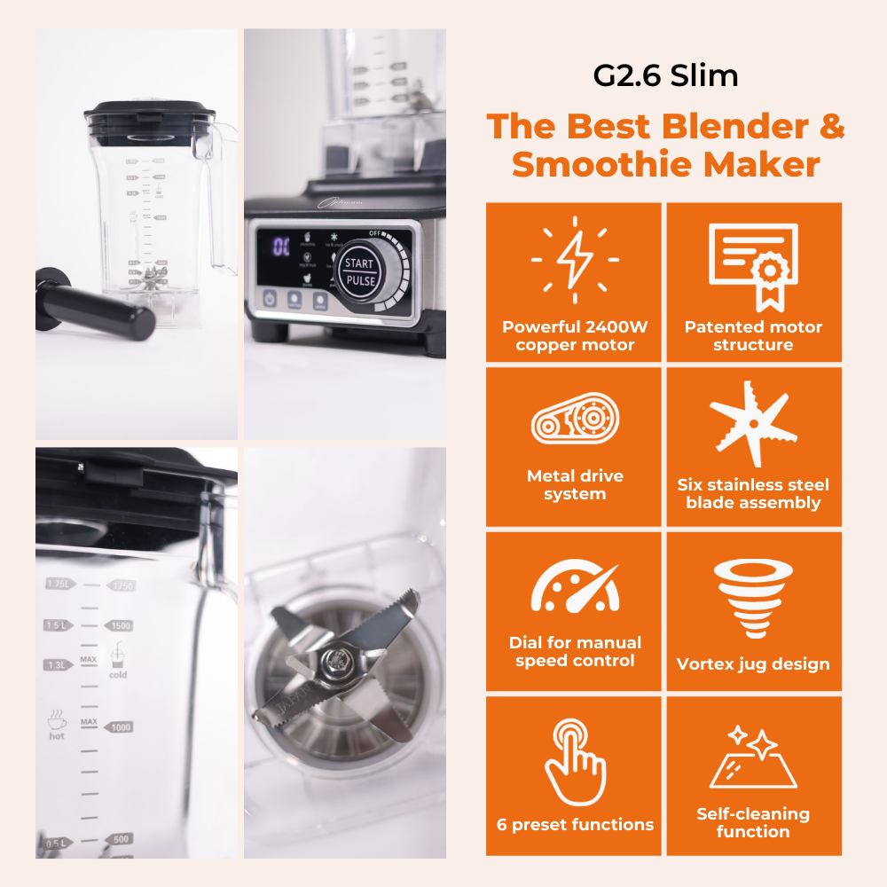 
                  
                    optimum g2.6 best blender for smoothies, smoothie maker - productreview award winner powerful
                  
                